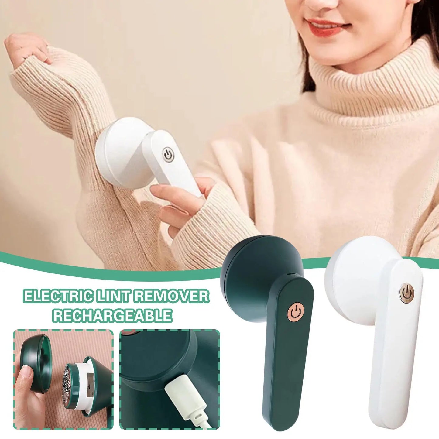 Rechargeable Electric Lint Remover For Sweaters Coats & More