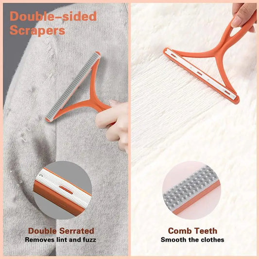 Silicone Double-Sided Lint Remover – Pet Hair & Fabric Shaver for Clothes & Carpets